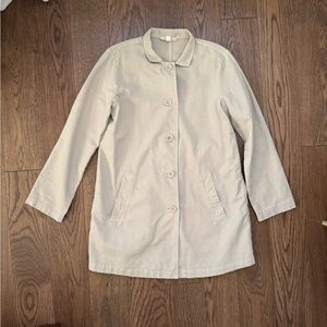 Eileen Fisher classic tan  Trench Coat - lightweight cotton & hemp XXS